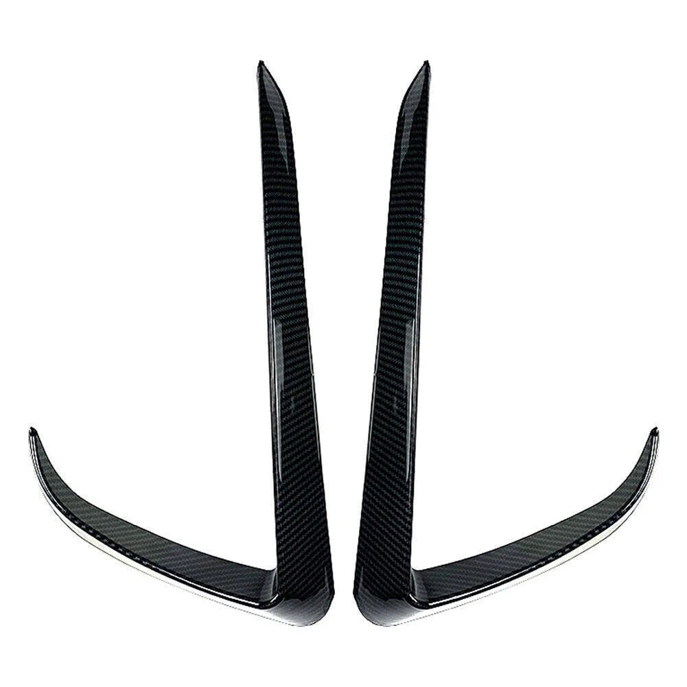 Front Fog Light Lamp Eyebrow Cover Trim for Tesla Model Y (2020–2023) Carbon Fiber