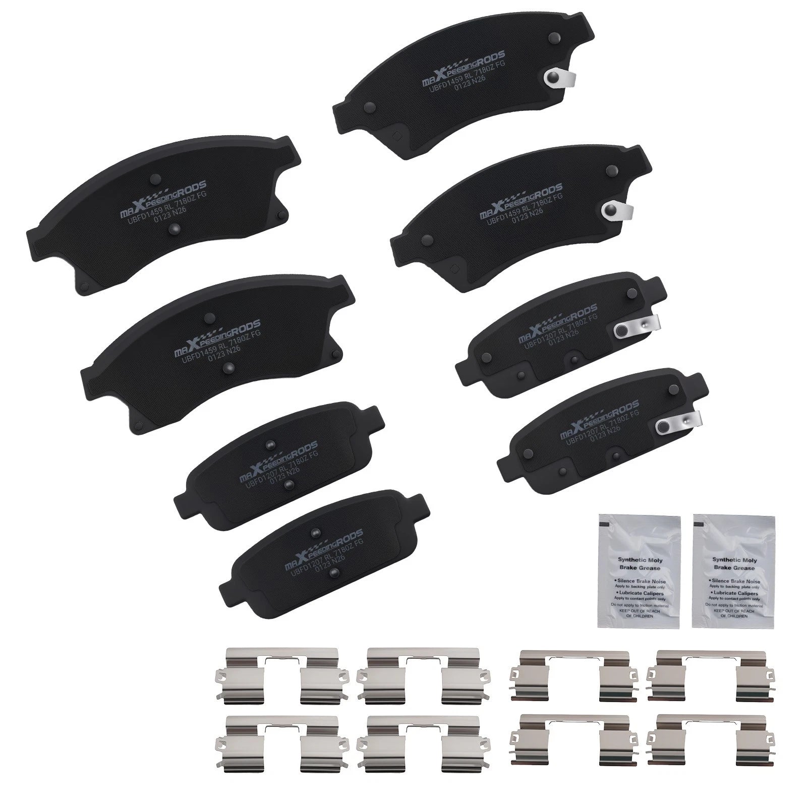 Front & Rear Ceramic Brake Pads Kit for Buick Encore (2013–2017), Verano (2012–2017)