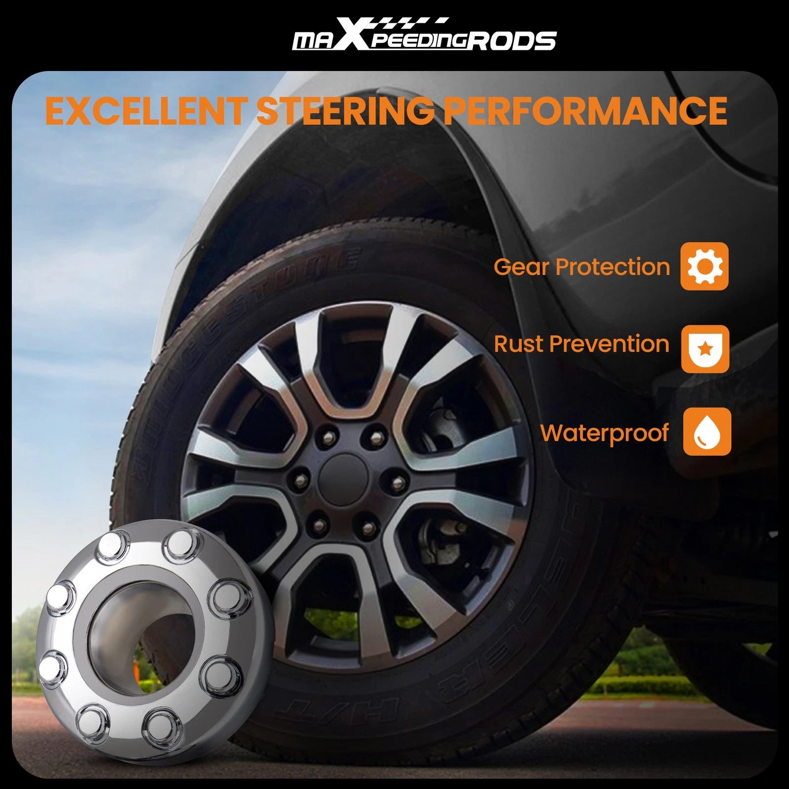 Wheel Center Hub Cap for Ford F-350 Super Duty Dually (2005–2018)