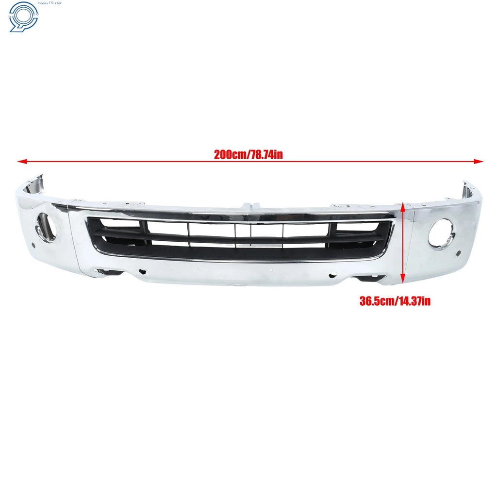 Chrome Front Bumper Split for Nissan NV1500 NV2500 NV3500 (2012–2021)