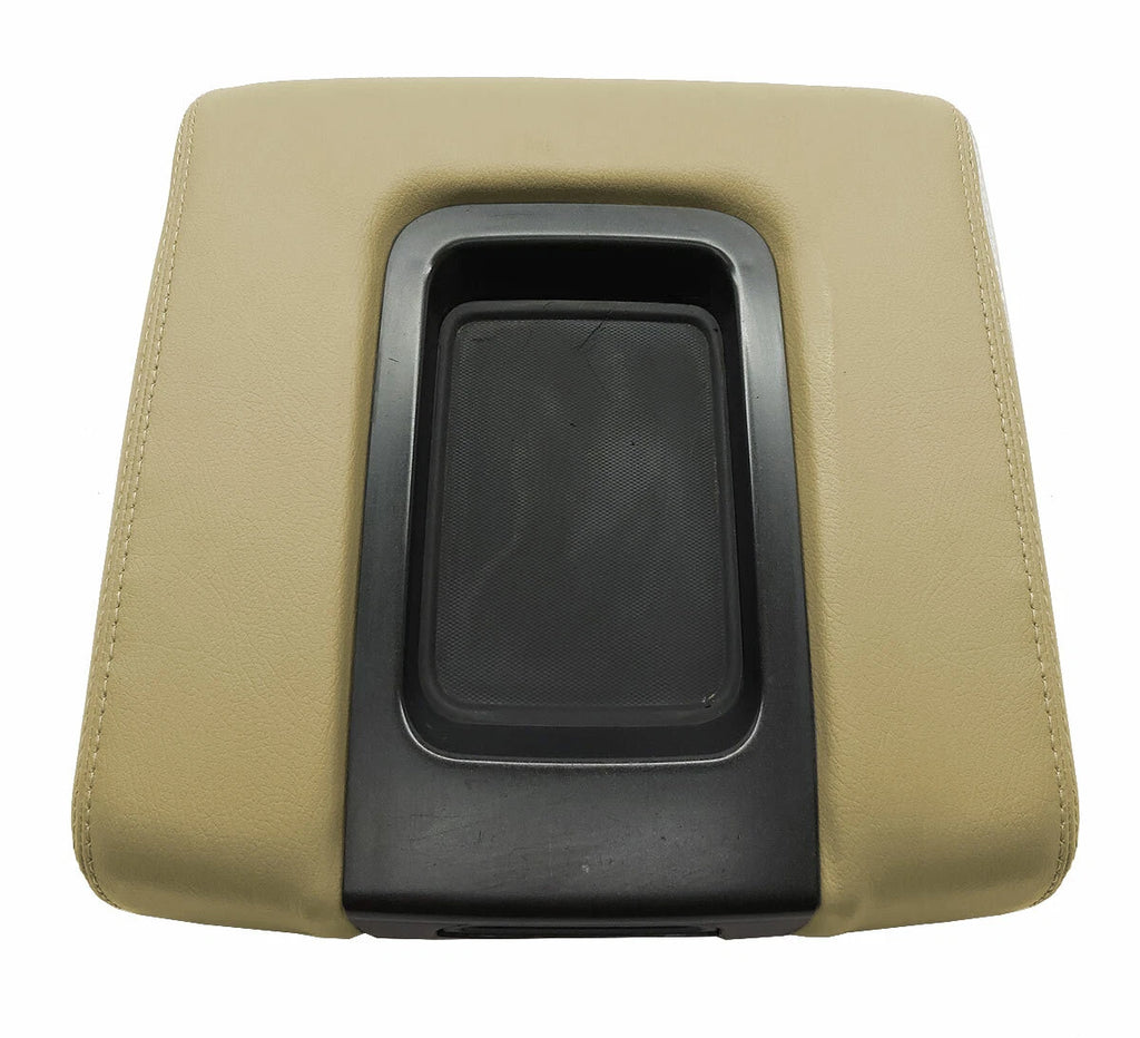 Leather Console Lid Armrest Cover for Chevy Sub (2014–2020) Beige