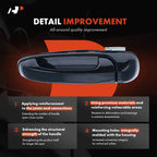 2X Rear Exterior Door Handle for Ram Dakota (2011)