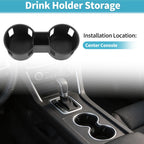 Center Console Cup Holder Organizer for Ford Ranger (2024–2025) Silicone Black 1pc