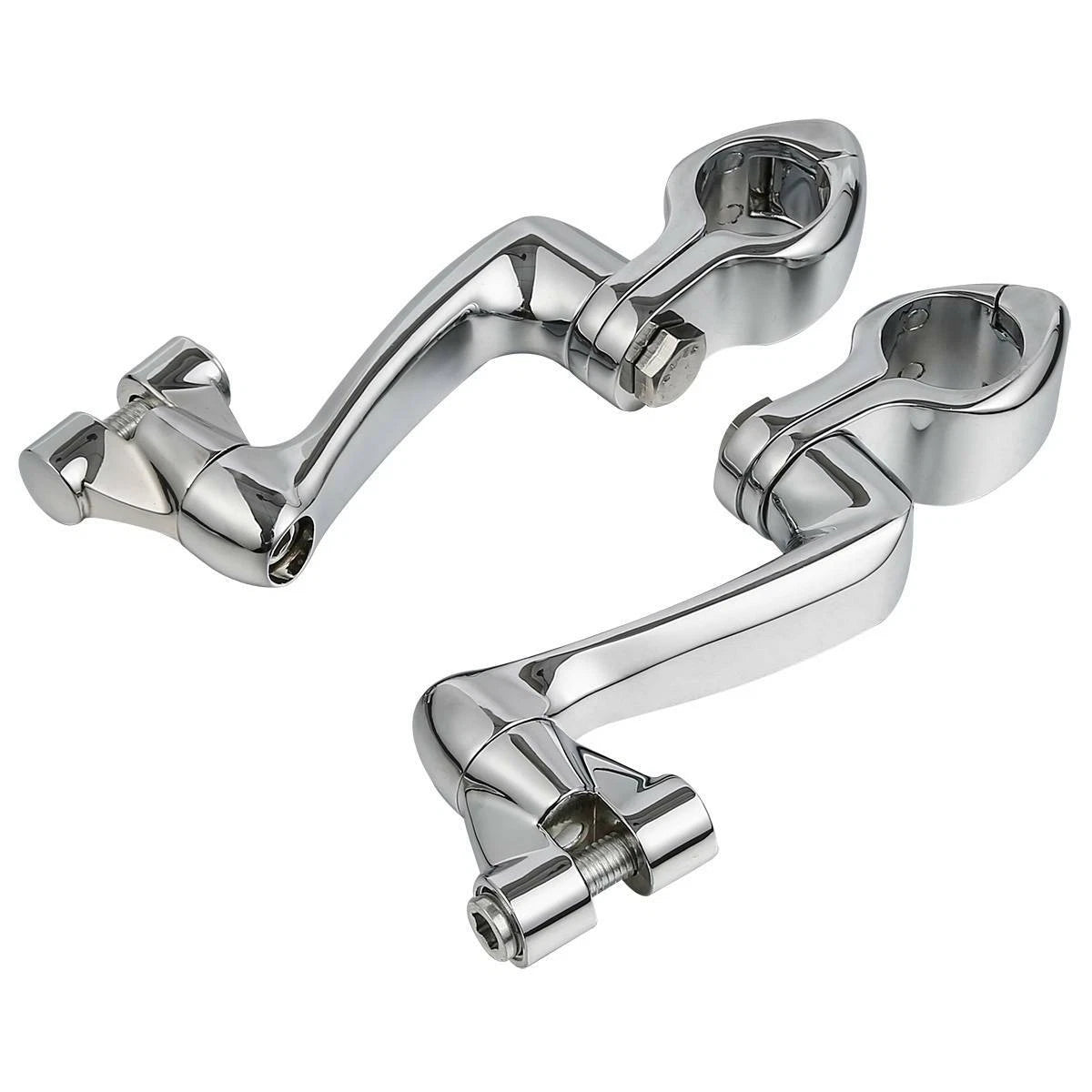 1 1/4" Adjustable Engine Guard Highway Foot Pegs for Harley Touring