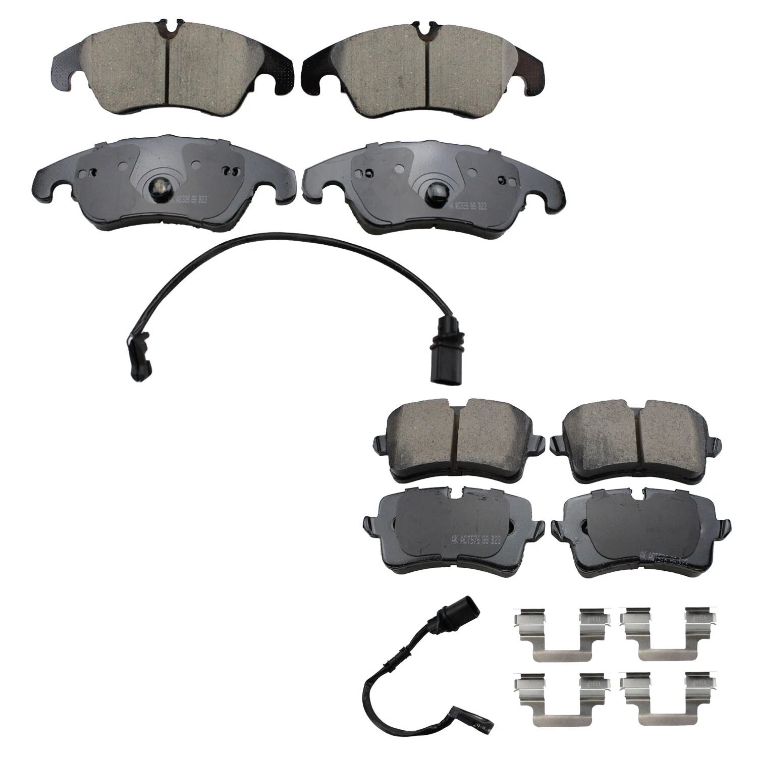 Akebono Euro Front & Rear Ceramic Brake Pad Kit for Audi A6 A7 (2012–2018)