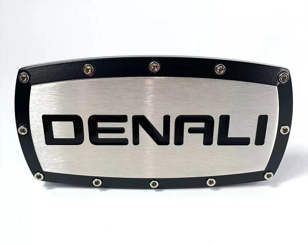 Hitch Cover Plug for GMC Denali Tow Receiver (2010–2020) Black Script