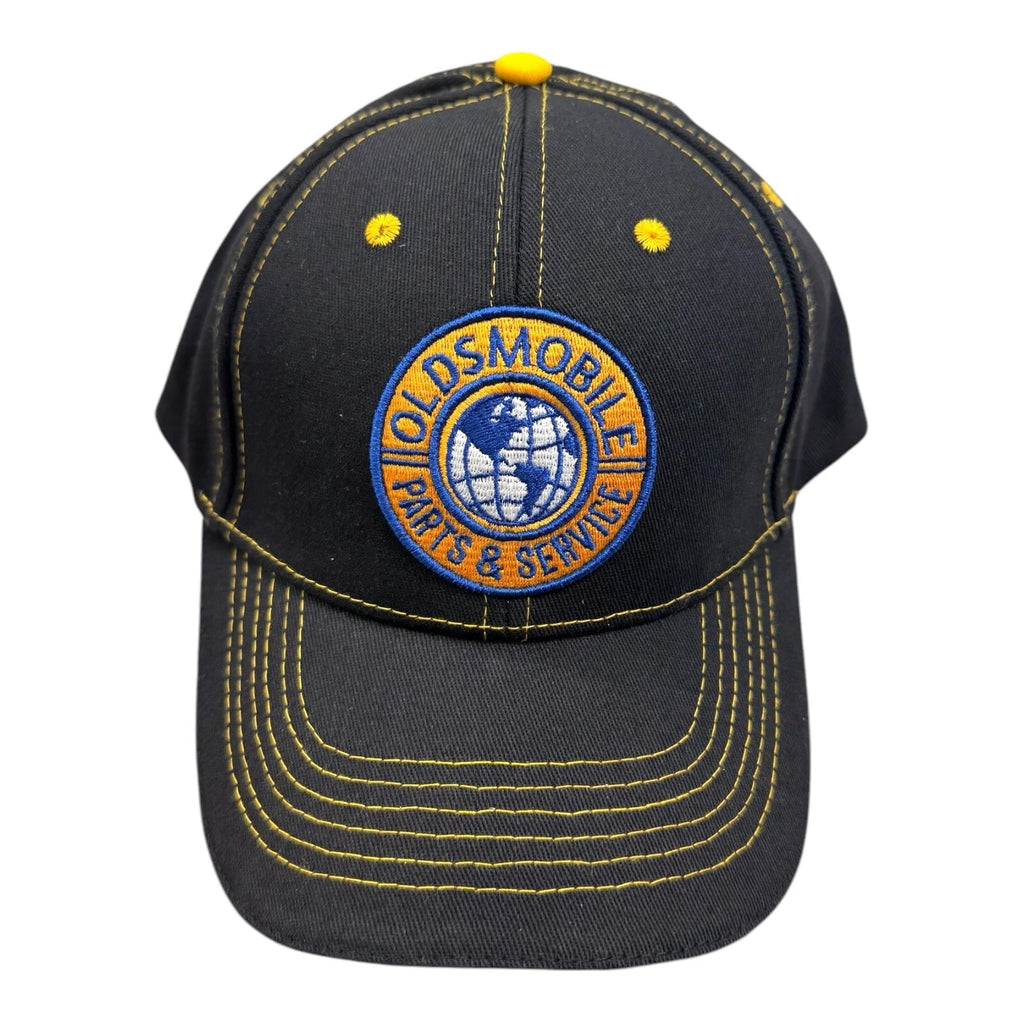 Parts and Service Hat Cap for Oldsmobile Black Yellow (1970–1990)
