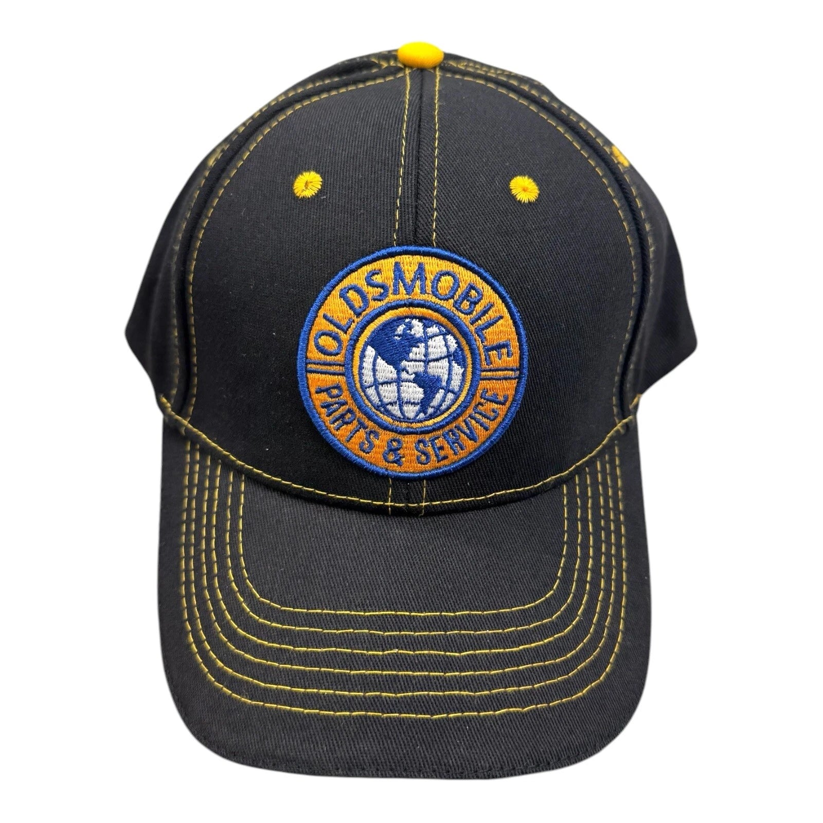Parts and Service Hat Cap for Oldsmobile Black Yellow (1970–1990)