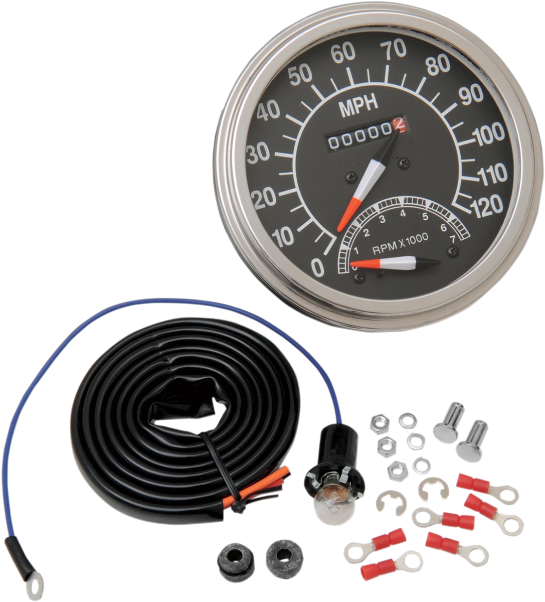 5" Speedometer with Tach for FL Harley Davidson (1968–1984) Black Face