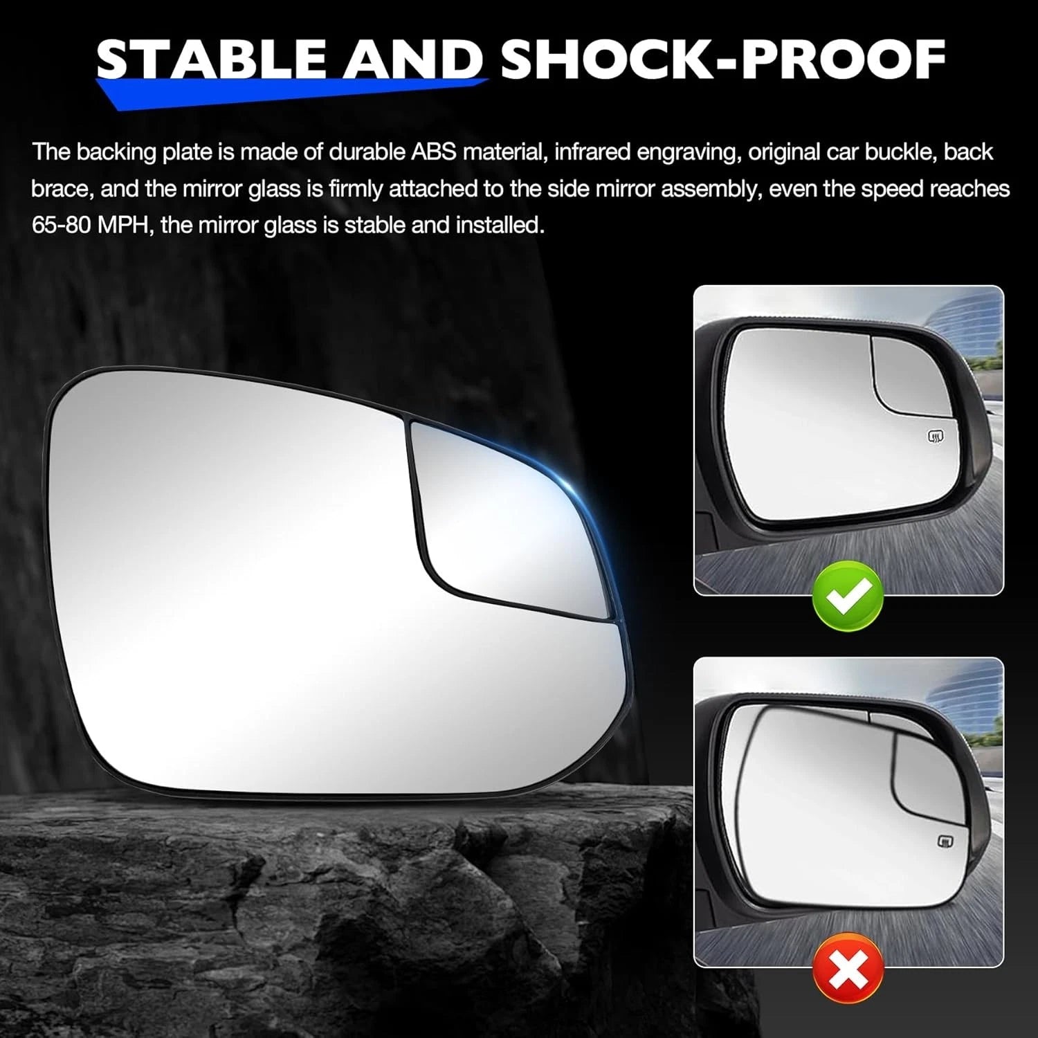 Heated Mirror Glass for Toyota RAV4 Tacoma 4Runner (2013-2024)