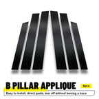 Set of 6 Black Door Window Pillar Trim Covers for Honda CR-V (2007–2011)