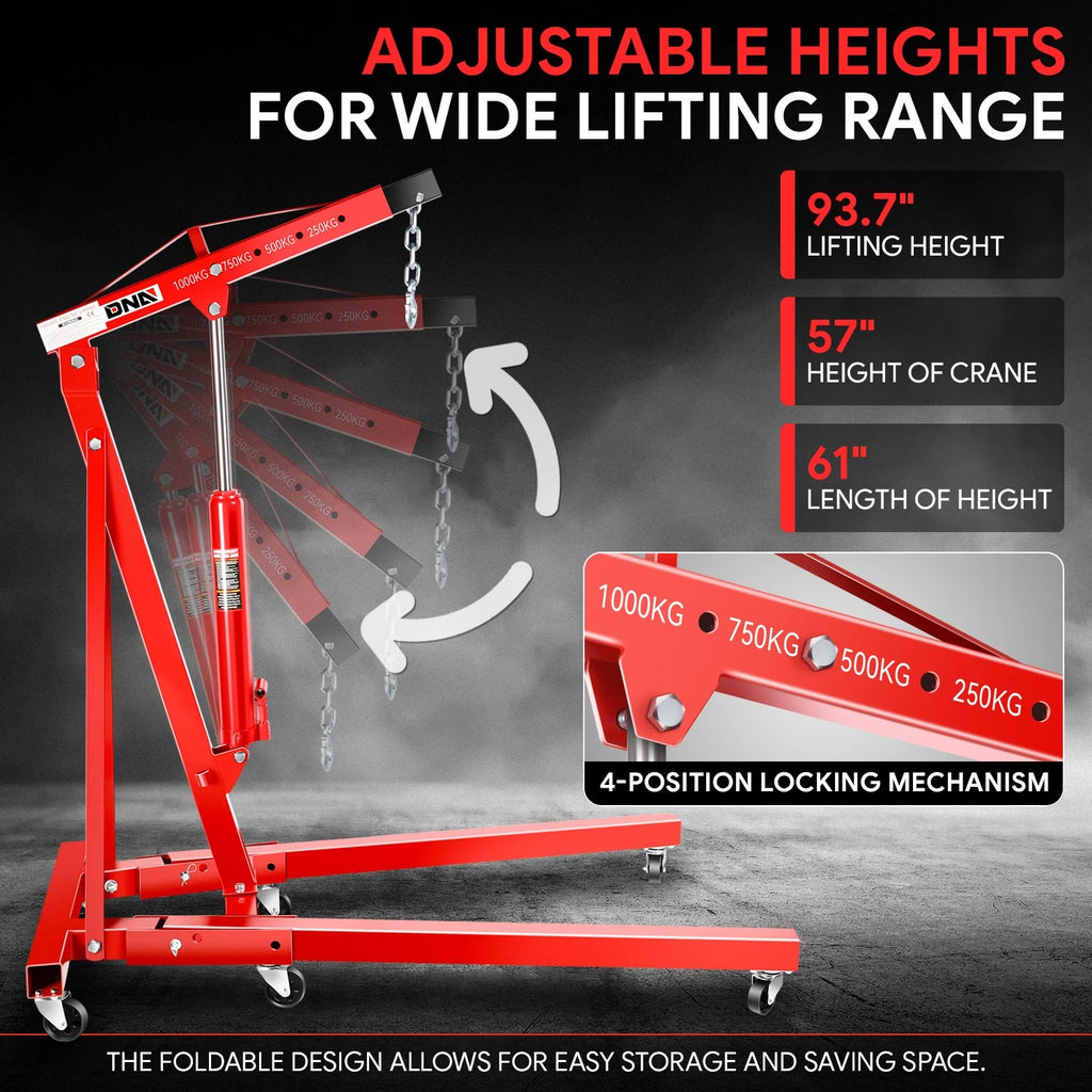 Engine Motor Hoist Leveler for 1 Ton Cherry Picker Shop Crane Lift Tool