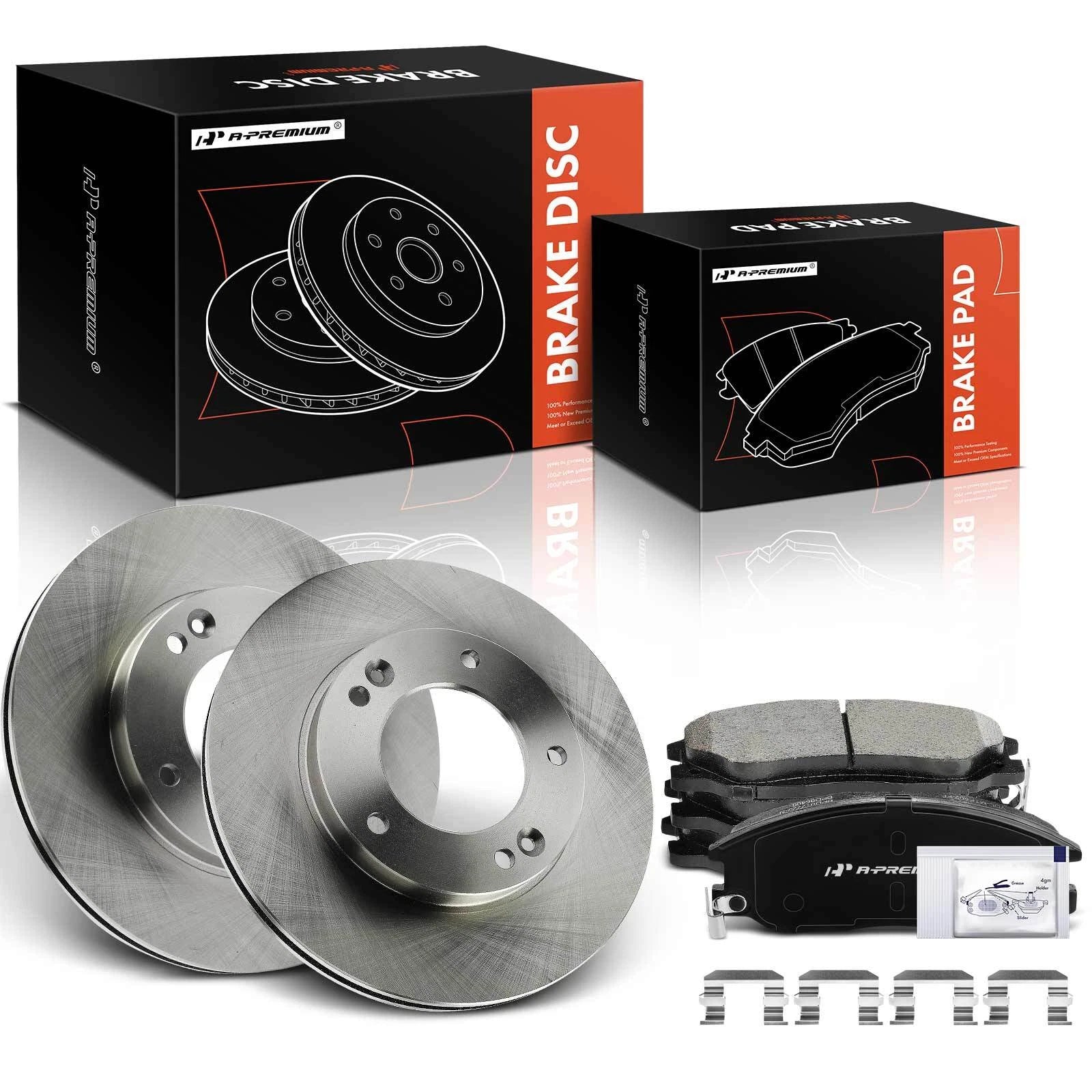Front Disc Brake Rotors & Ceramic Pads for Kia Sorento (2003–2006)