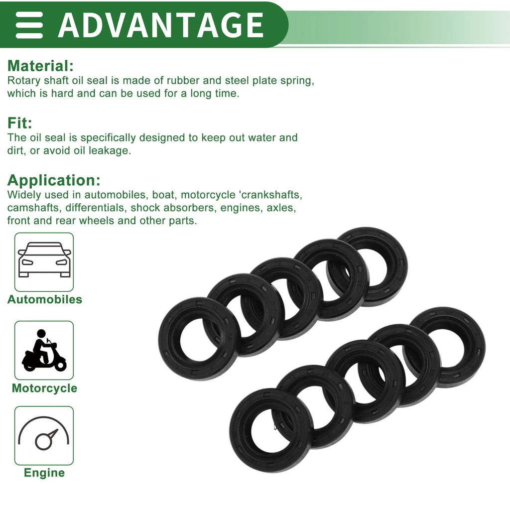 Oil Seal   - NBR Rubber 12x20x5mm High Pressure