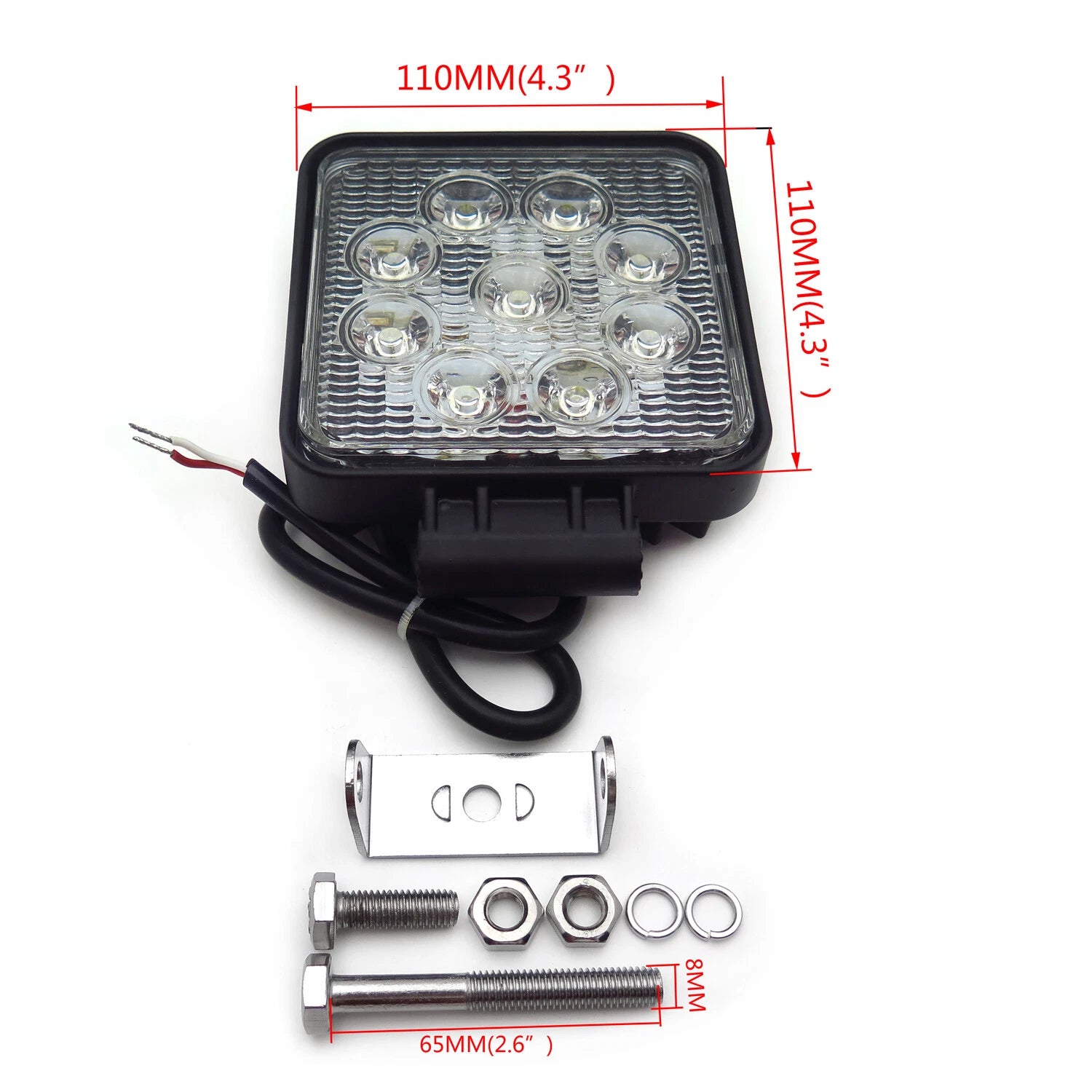 27W LED Off Road Work Light for Universal SUV Car (12V 24V)
