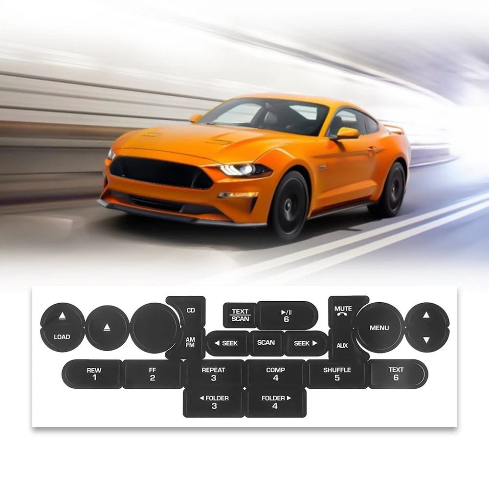 Vinyl Radio Button Sticker for Ford Mustang (2005–2009)