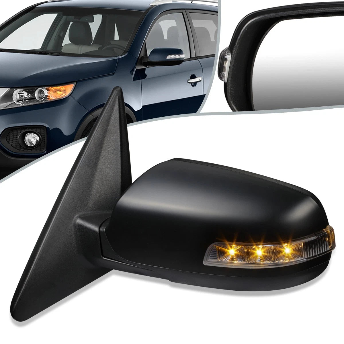 Power Adjustment Heated Driver Side Door Mirror Left for Kia Sorento (2011–2015) KI1320146