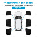 6x Foldable Window Mesh Sun Shade for Toyota Prado 120 (2003–2009)