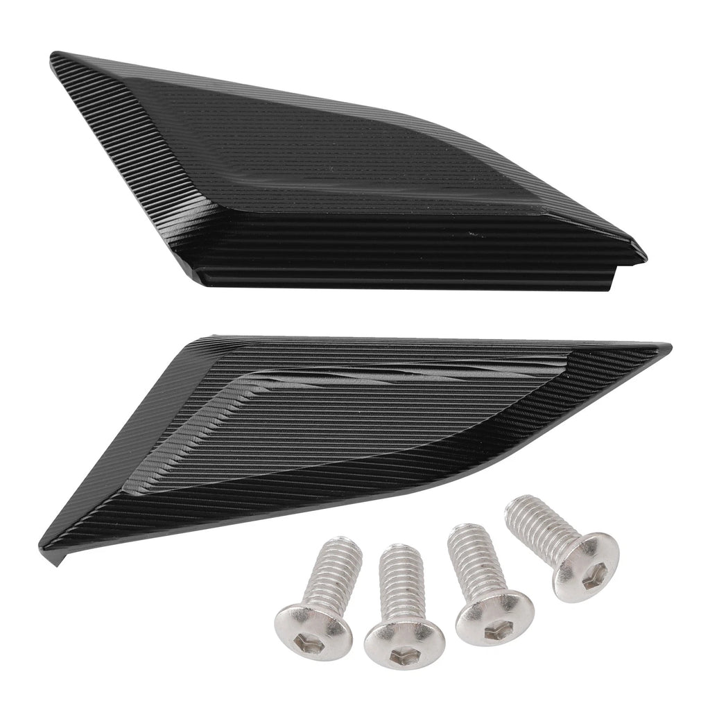 Billet Black Mirror Block Off Plates for Ducati Panigale V4/S/R V2 (2018–2024)