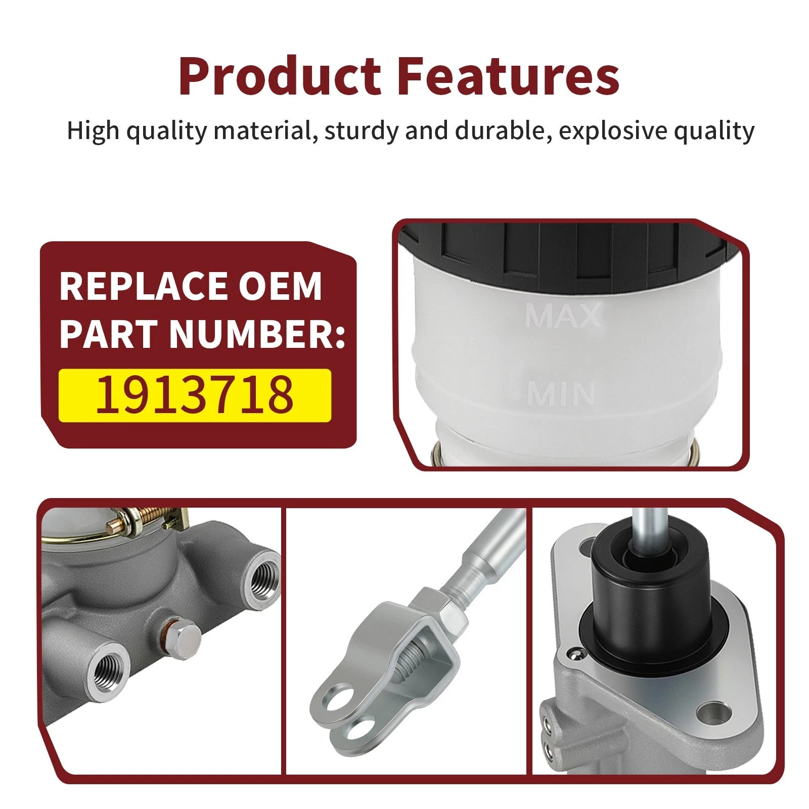 Brake Master Cylinder Tandem Assy 1913718 for Polaris Ranger RZR 2020–2025