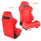 2Pcs Reclinable Racing Seats for Universal Fit (21.5" W X 22" D X 36" H)