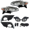 RH+LH Fog Lights & Headlights Projector for Nissan Altima (2016–2018)