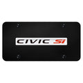 Chrome Name on Black License Plate - Officially Licensed for Honda Civic Si