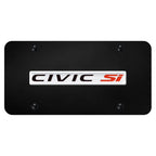 Chrome Name on Black License Plate - Officially Licensed for Honda Civic Si