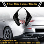 Rear Bumper Spoiler for BMW 3 Series G20 330i 330e M340i Gloss Black ABS