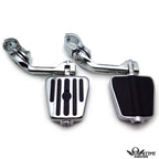 Furious Avenger Skull Chrome Highway Foot Pegs for Motorcycle (5", 1.25")