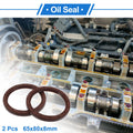 Set of 2 Oil Seal Rotary Shaft Seal FKM Rubber 65x80x8mm