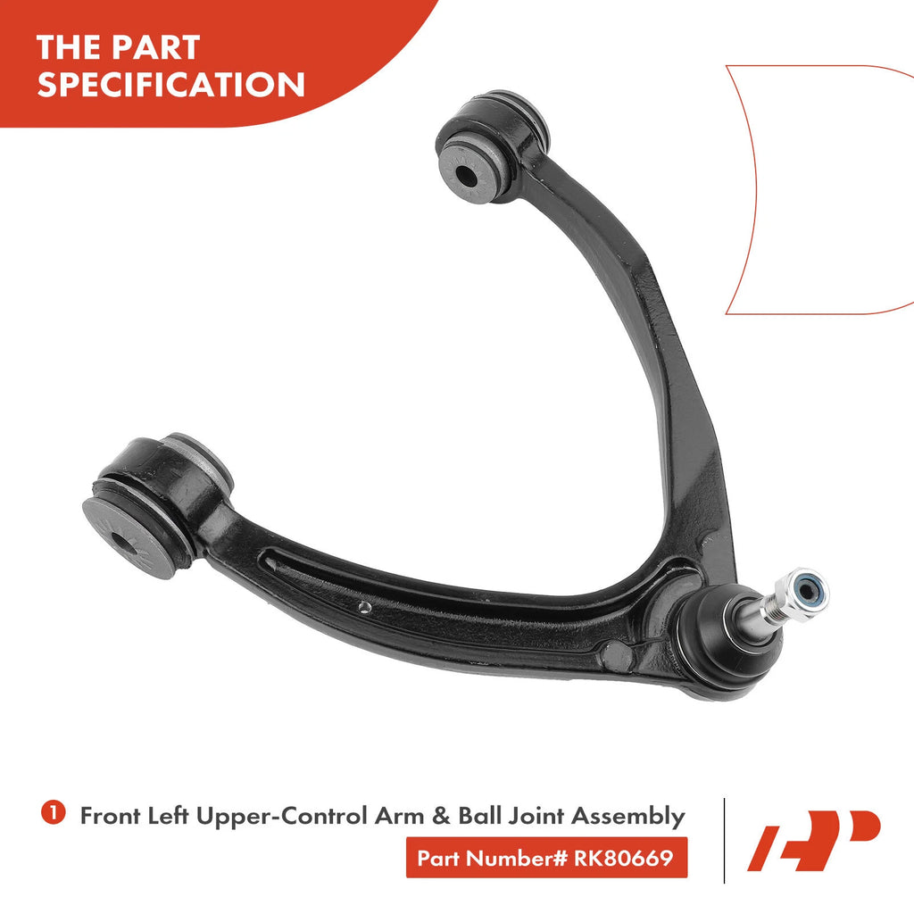 Front Left Upper Control Arm with Ball Joint for Chevy Silverado 1500