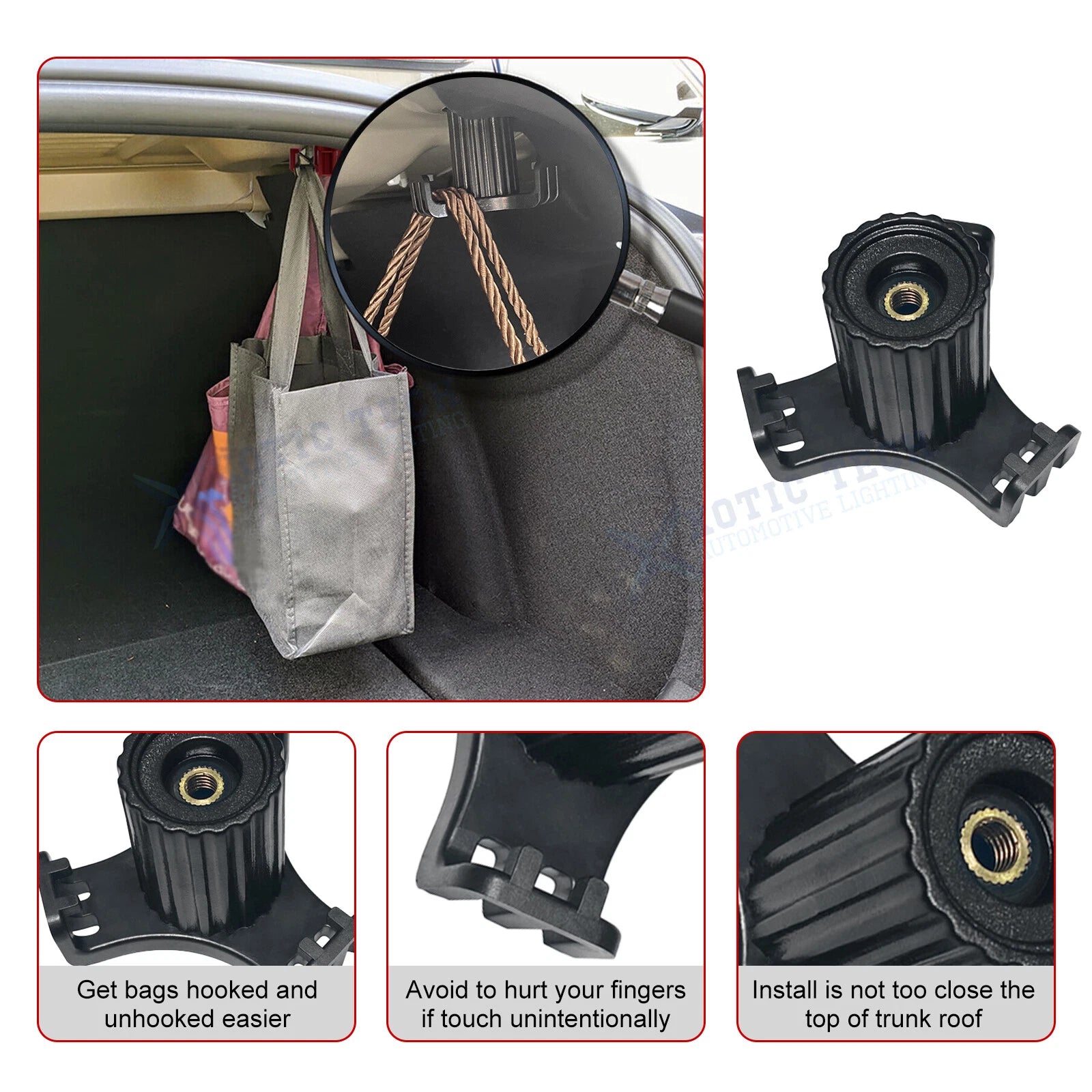 Trunk Hook for Tesla Model 3 (2017–2023) Accessories Car Cargo Rear Hook