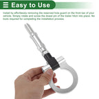 Tow Hook for Volkswagen MK7 (2014–2022) 11mm Aluminum Alloy 122mm Silver Tone