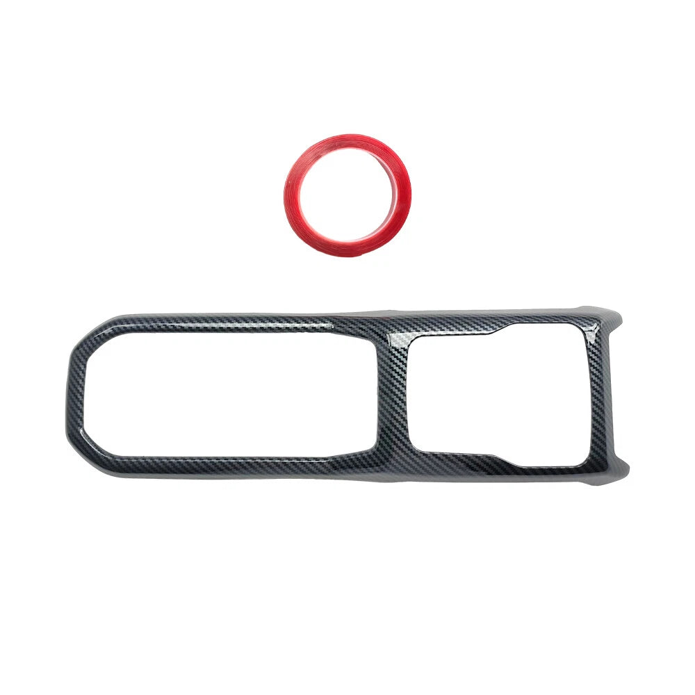 Carbon Look Center Gear Panel Shift Cup Holder Cover for Jeep Wrangler JL JT (2018–2023)