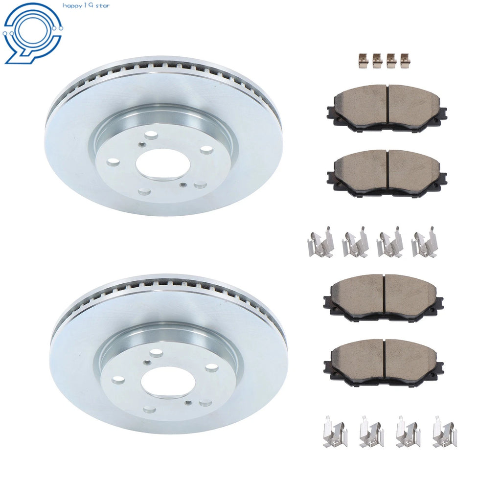 Front Disc Rotor & Ceramic Brake Pad for Lexus HS250h (2010–2012), Scion xB, Toyota RAV4
