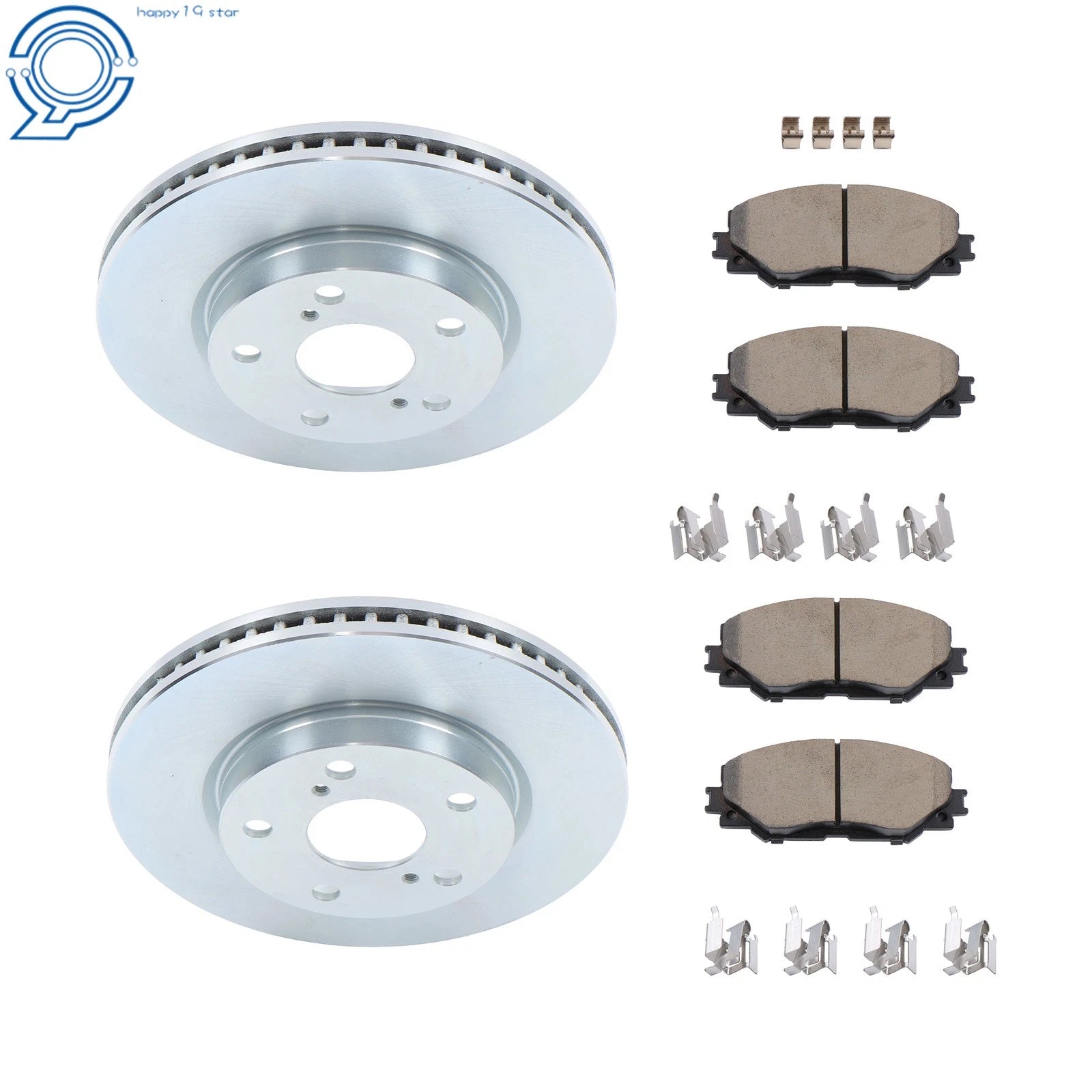 Front Disc Rotor & Ceramic Brake Pad for Lexus HS250h (2010–2012), Scion xB, Toyota RAV4
