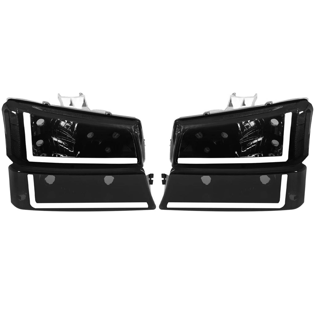 LED DRL Headlights Bumper Lamps for Silverado Avalanche (2003–2006)