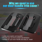 Set of 4 Gloss Black Door Handle Cover Trim for Ford 
