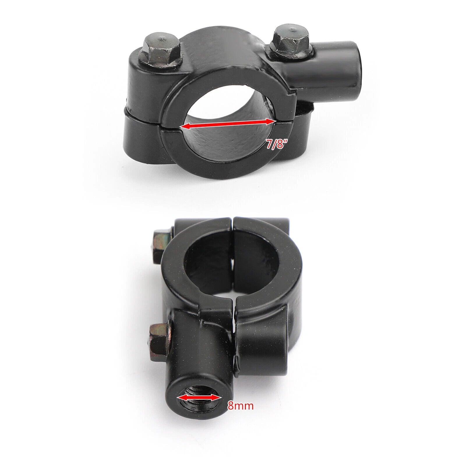 8mm M8 Handlebar Mirror Mount Holder Clamp Adaptor for Universal Motorbike