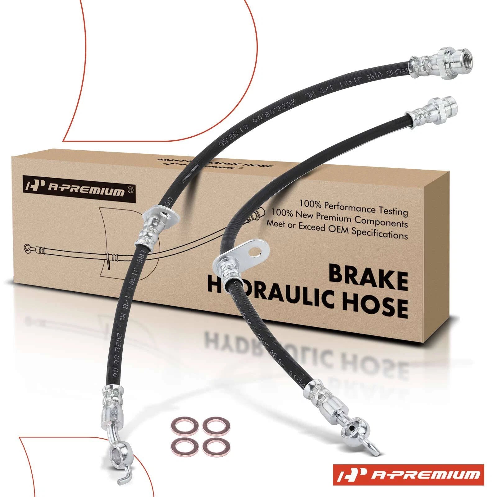 2X Rear Brake Hydraulic Hose for Mitsubishi Galant Eclipse (2004–2012)