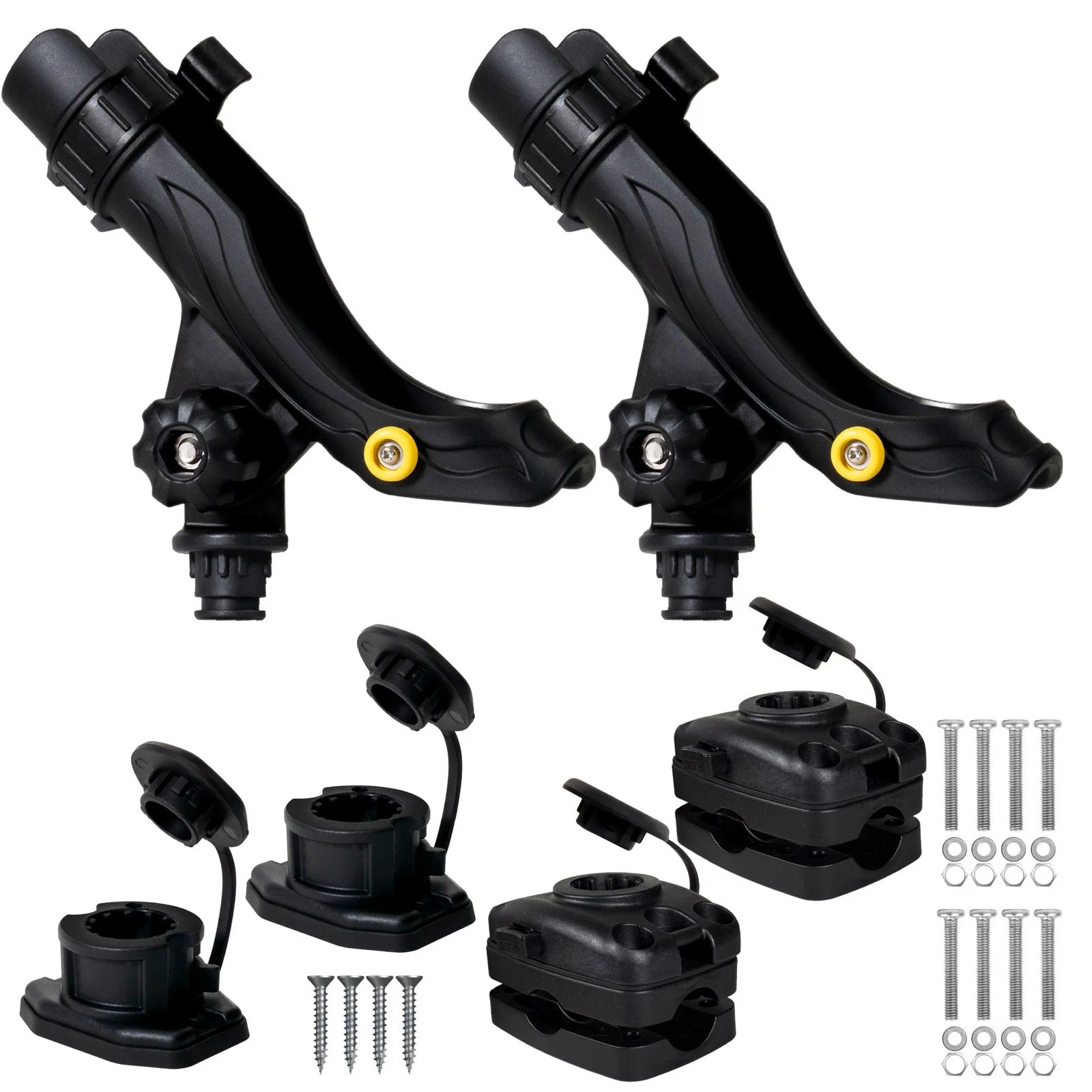 2-Pack Adjustable Fishing Rod Holder Set for Boat & Kayak
