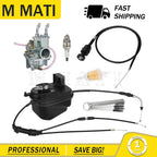 Carburetor Kit with Air Filter, Throttle & Choke Cable for Yamaha Y Zinger PW50