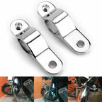 2X Adjustable Bull Bar Clamp Foglight Chrome Bracket for Motorcycle (T9)