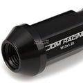 20 PCS Open End M12x1.25 50mm Tall Black Universal JDM Lug Nuts + Lock Key