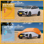 Waterproof All Weather Car Cover for Hyundai Kona (2018-2023) - Orange 210D-PU