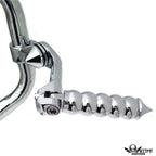Chrome 5" Long Foot Pegs for Harley SuperLow 1200 (2011–2023)