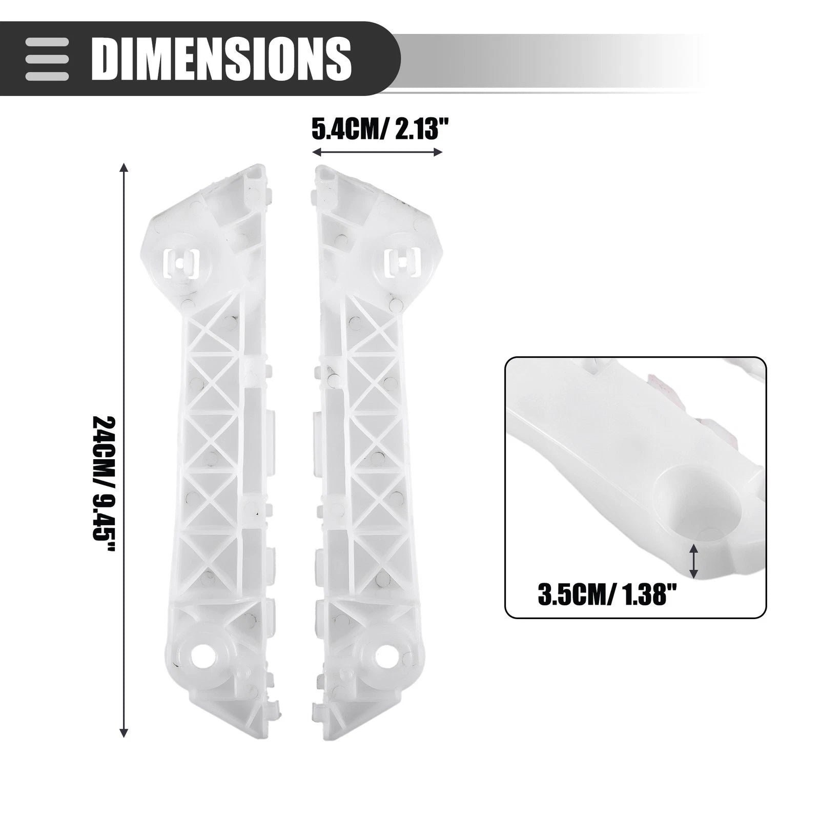 Set of 2 Front Bumper Bracket Retainers for Mazda CX-9 (No.TD11500U1F)