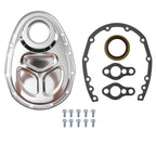 Timing Chain Cover Kit for Chevrolet SB V8 283 327 350 383 400 (Chrome R4934)