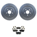 Hella Rear Rotors & Low-Met Disc Brake Pad Kit for Mercedes C117 CLA45 AMG (2014–2020)